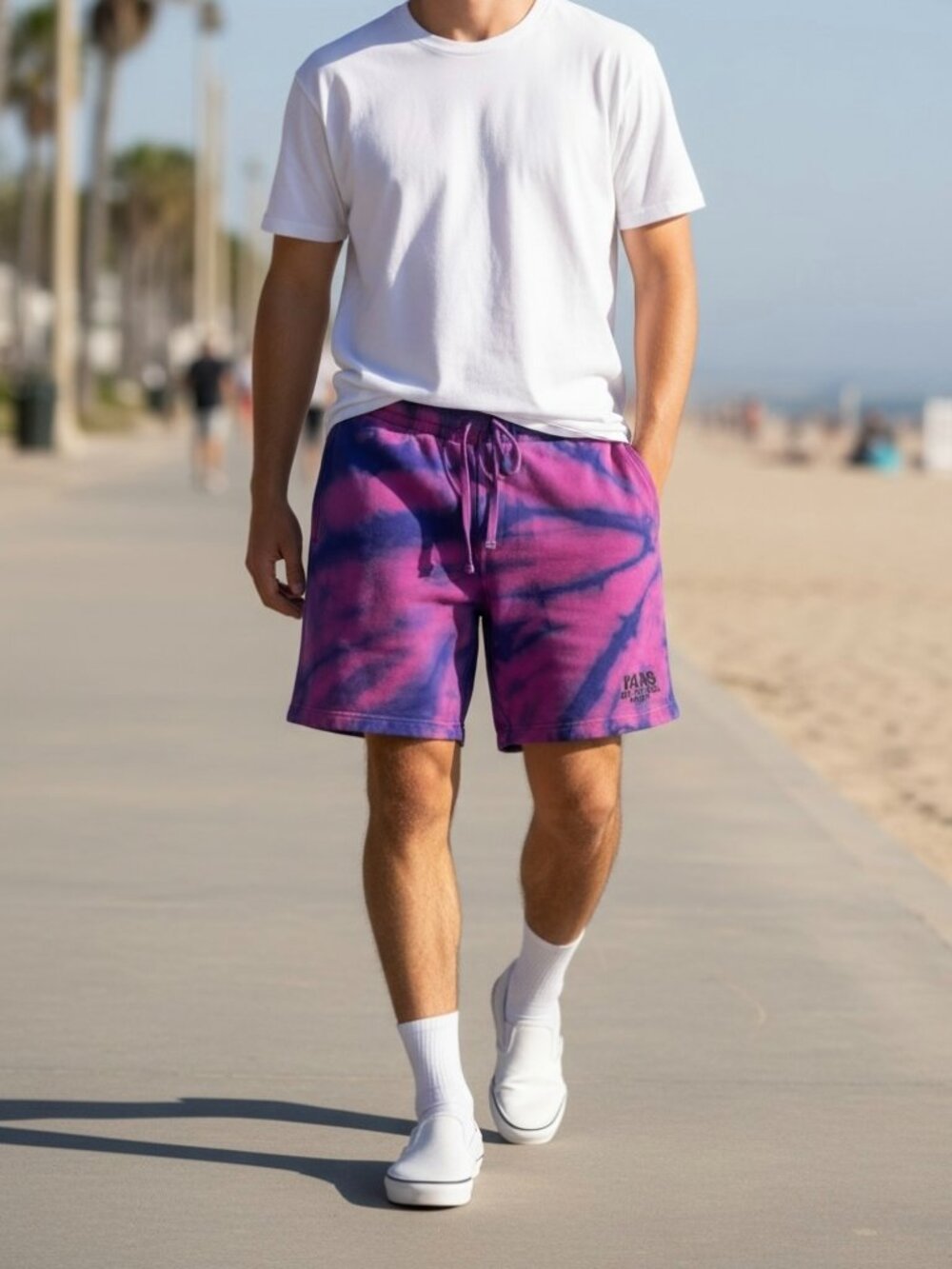 Vans Off The Wall Tie Dye Fleece Sweat Shorts 🌊 Men's M